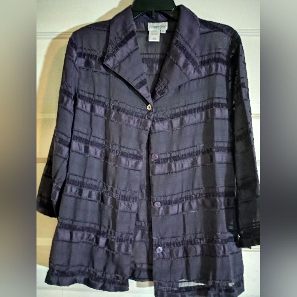 Cold water Creek large women's black blouse (Rox188)